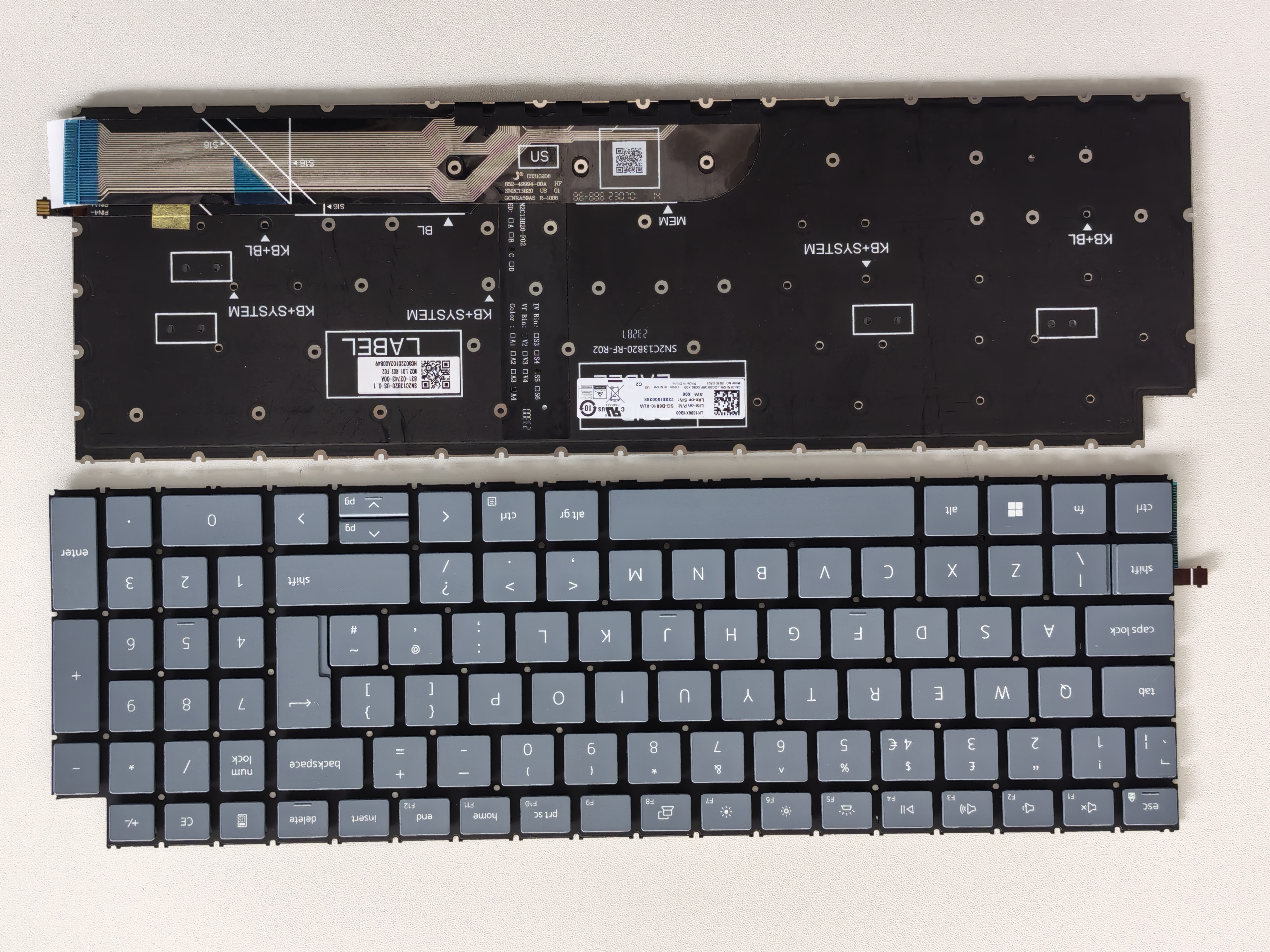 Picture of New Replacement Laptop Keyboard For DELL 5640/inspiron 16 5640 Blue Gray Backlit UK Layout